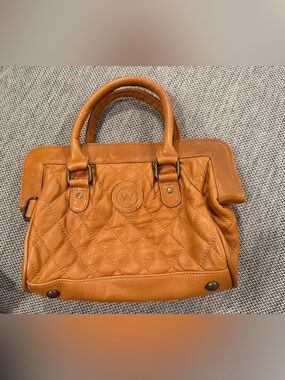 Wanderers Travel Co Vilnius Tan Leather Satchel Crossbody Bag No Strap